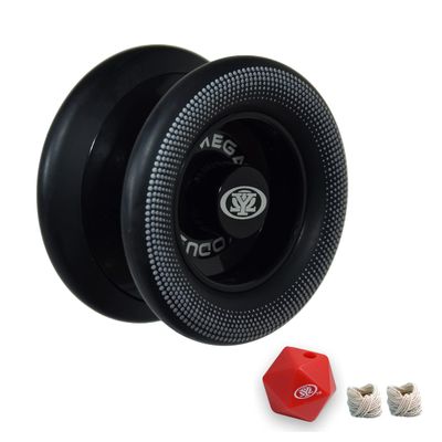 Yomega Xodus II YoYo Includes Roller Bearing Technology, Rubber Rims and Wing Shape Design Professional Responsive YoYos Intermediate Level Play (Black)
