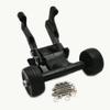 for Arrma 1/5 Kraton Outcast 8S ARA320492 ARA320536 Aluminum Rear Wing Mount and Ajustable Wheelie Bar Black view 3