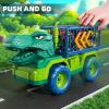 TEMI Dinosaur Truck Toys for Kids 3-5 Years, Tyrannosaurus Transport Car Carrier Truck with 8 Dinosaur Figures, Activity Play Mat, Dinosaur Eggs, Trees, Capture Jurassic Play Set for Boys and Girls view 3