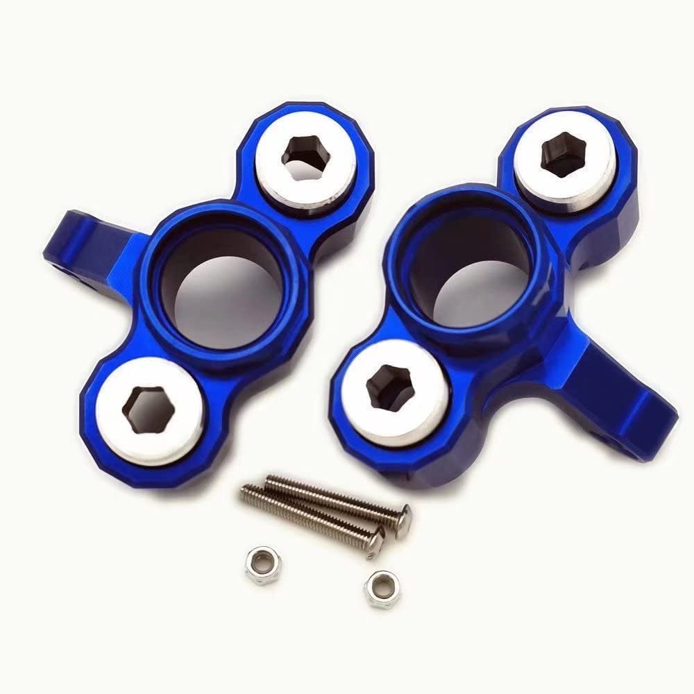 for Armma 1/5 Kraton Outcast 8S ARA330558 ARA340158 Aluminum Front Steering Knuckle Arm Blue