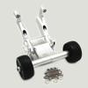 for Arrma 1/5 Kraton Outcast 8S ARA320492 ARA320536 Aluminum Rear Wing Mount and Ajustable Wheelie Bar Silver view 3