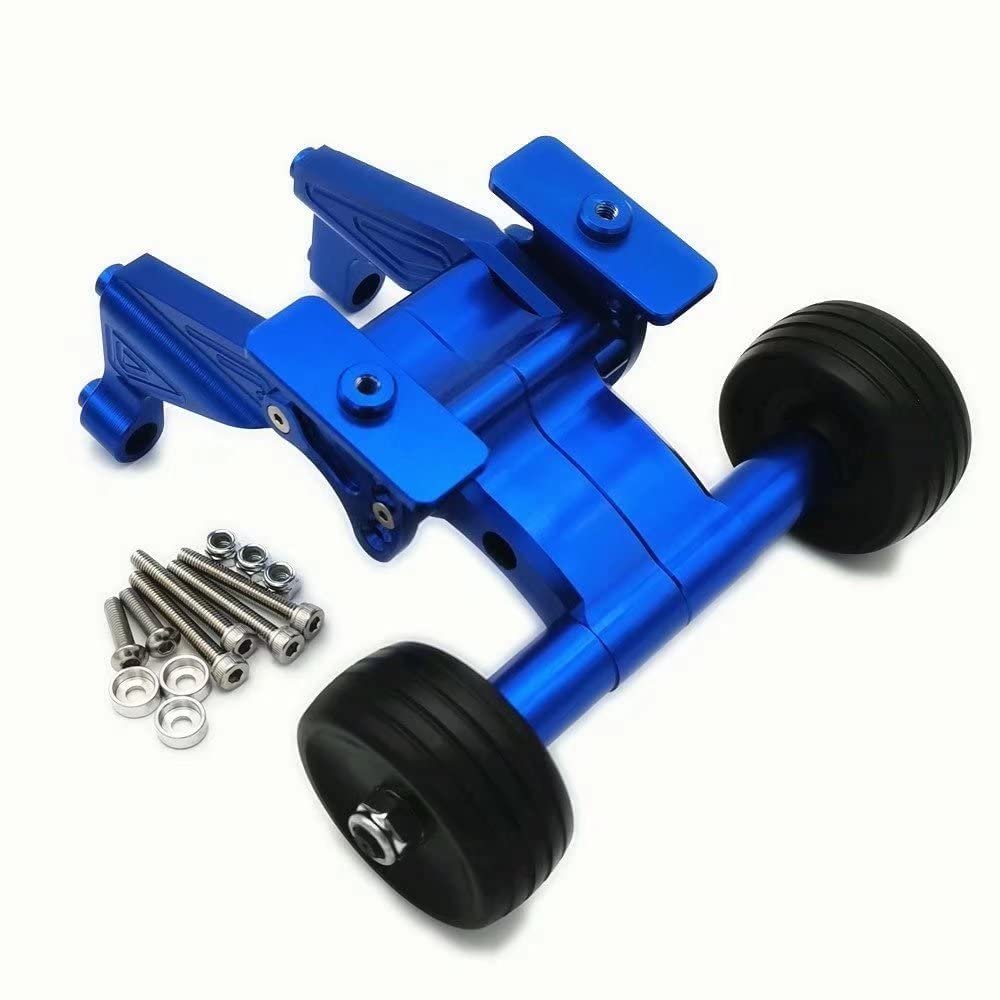 for Arrma 1/5 Kraton Outcast 8S ARA320492 ARA320536 Aluminum Rear Wing Mount and Ajustable Wheelie Bar Blue