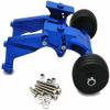 for Arrma 1/5 Kraton Outcast 8S ARA320492 ARA320536 Aluminum Rear Wing Mount and Ajustable Wheelie Bar Blue view 2