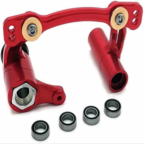 for Arrma Kraton Mojave Limitless Notorious Outcast Senton Talion Typhon AR340073 AR340066 AR340065 AR340068 AR340060 Aluminum Steering Assembly W/Bearings Red