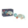 Janod - Tropik Pull-Along Chameleon - Wooden Early-Learning Toy - Silent Wheels - Educational Walking and Balancing Toy - Water-Based Paint - 1 Year + J08264 view 2