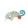 Janod - Tropik Pull-Along Chameleon - Wooden Early-Learning Toy - Silent Wheels - Educational Walking and Balancing Toy - Water-Based Paint - 1 Year + J08264 view 3