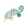 Janod - Tropik Pull-Along Chameleon - Wooden Early-Learning Toy - Silent Wheels - Educational Walking and Balancing Toy - Water-Based Paint - 1 Year + J08264 view 4