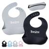 ToeZee Silicone Bibs for babies - Food Grade, BPA Free Material | Easy to Wipe and Clean | Adjustable Size view 1
