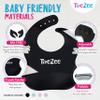 ToeZee Silicone Bibs for babies - Food Grade, BPA Free Material | Easy to Wipe and Clean | Adjustable Size view 4