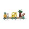 Janod - Tropik Tropical Pull-Along Train - 11 Pieces and 3 Cars - Ages 1 Year + J08272 view 1