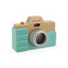 Janod - Early-Learning Camera - Wooden Pretend Play Toy - Sound and Light Effects - Sense Stimulation and Motor Skills - Silicone Shell - Water-Based Paint - from 18 Months + J05381, Brown view 1