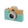 Janod - Early-Learning Camera - Wooden Pretend Play Toy - Sound and Light Effects - Sense Stimulation and Motor Skills - Silicone Shell - Water-Based Paint - from 18 Months + J05381, Brown view 3