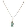 Crystal Aqua Crystal Cluster Necklace view 1