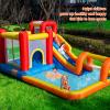 Baralir Inflatable Bounce House Water Park with Long Water Slide & Large Splash Pool Fits 5 Kids, Endless Fun of Jumping, Sliding, Climbing - Extra Cave and Tunnel Adventure and Water Cannon view 2