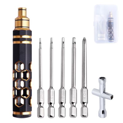 AllinRC RC Hex Driver Set Hex Head Allen Wrench Set & Phillips Screwdriver 5 in 1 RC Hobby Tools Kit for RC Car Traxxas Arrma Axial Losi Redcat Racing Helicopter Drone Boat