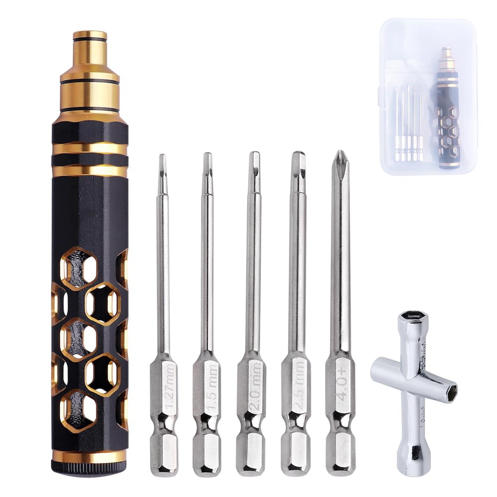 AllinRC RC Hex Driver Set Hex Head Allen Wrench Set & Phillips Screwdriver 5 in 1 RC Hobby Tools Kit for RC Car Traxxas Arrma Axial Losi Redcat Racing Helicopter Drone Boat