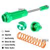 4PCS Full Aluminum Front Rear Shocks Upgrade Parts for 1/10 Big Rock/Senton 550/Granite 550/ Vorteks 550 4X4, 1/10 Typhon 4X4 RC Truck,Big Bore Hops Up RC Shocks (Green) view 4