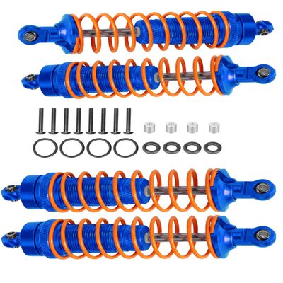 4PCS Full Aluminum Front Rear Shocks Upgrade Parts for 1/10 Big Rock/Senton 550/Granite 550/ Vorteks 550 4X4, 1/10 Typhon 4X4 RC Truck,Big Bore Hops Up RC Shocks(NavyBlue)