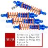 4PCS Full Aluminum Front Rear Shocks Upgrade Parts for 1/10 Big Rock/Senton 550/Granite 550/ Vorteks 550 4X4, 1/10 Typhon 4X4 RC Truck,Big Bore Hops Up RC Shocks(NavyBlue) view 2