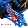 4PCS Full Aluminum Front Rear Shocks Upgrade Parts for 1/10 Big Rock/Senton 550/Granite 550/ Vorteks 550 4X4, 1/10 Typhon 4X4 RC Truck,Big Bore Hops Up RC Shocks(NavyBlue) view 3