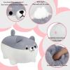 AFAN Shiba Inu Stuffed Animal Plush Kawaii Corgi Dog Plush Pillows Cute Soft Dog Toy Plushies Gifts for Boys Girls Kids (Gray, 19.6 Inch) view 3