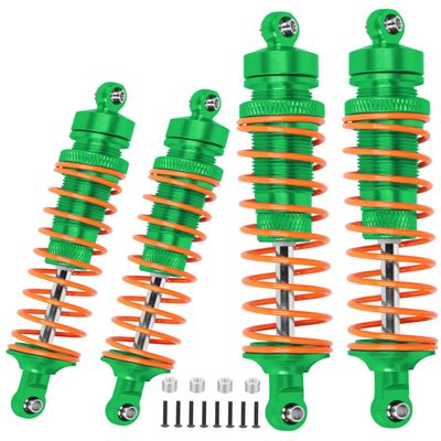 ARRCat Big Bore RC Shock for Slash 4WD 4x4 Upgrades Parts, 1/10 Stampede 4WD 4x4,Hoss 4WD 4x4,Rustler 4WD 4x4,4PCS Aluminum Full Metal Front Rear Shocks Absorber,Replace 5862,Green