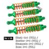 ARRCat Big Bore RC Shock for Slash 4WD 4x4 Upgrades Parts, 1/10 Stampede 4WD 4x4,Hoss 4WD 4x4,Rustler 4WD 4x4,4PCS Aluminum Full Metal Front Rear Shocks Absorber,Replace 5862,Green view 2
