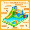 FBSPORT Inflatable Bounce House, 9 in 1 Water Slide with Blower, Bouncy House for Kids Indoor Outdoor Wet Dry Combo Water Bounce House with Football Shooting, Water Gun, Splash Pool, Bounce Area, Hose view 4