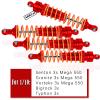 4PCS Full Aluminum Front Rear Shocks Upgrade Parts for 1/10 Big Rock/Senton 550/Granite 550/ Vorteks 550 4X4, 1/10 Typhon 4X4 RC Truck,Big Bore Hops Up RC Shocks(Red) view 2