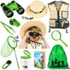 INNOCHEER Kids Explorer Kit & Bug Catcher Kit & Safari Costume Kit, Outdoor Exploration Set with Hat, Vest, Butterfly Net and Bugs Book for Boys Girls 3-12 Years Old (Camouflage Green) view 1