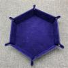 LILIYUAN Dice Tray Pu Leather Dice Trays, Folding Hexagon Dice Holder Tray for Dice Games view 2