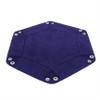 LILIYUAN Dice Tray Pu Leather Dice Trays, Folding Hexagon Dice Holder Tray for Dice Games view 3
