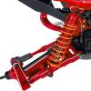4PCS All Aluminum Front Rear RC Shocks Upgrade Parts for 1/10 Slash 4x4 Rustler 4X4 Stampede 4X4 Hoss 4X4, ARRCat Big Bore RC Shock Absorber Hops up,Replace 5862,Red view 4