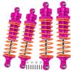 ARRCat 1/10 Big Bore RC Shock for Slash, Stampede, Hoss, Rustler 4WD Vehicles - 4PCS Aluminum Full Metal Front and Rear Shocks, Replace 5862 - Rose view 1