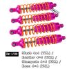 ARRCat 1/10 Big Bore RC Shock for Slash, Stampede, Hoss, Rustler 4WD Vehicles - 4PCS Aluminum Full Metal Front and Rear Shocks, Replace 5862 - Rose view 2