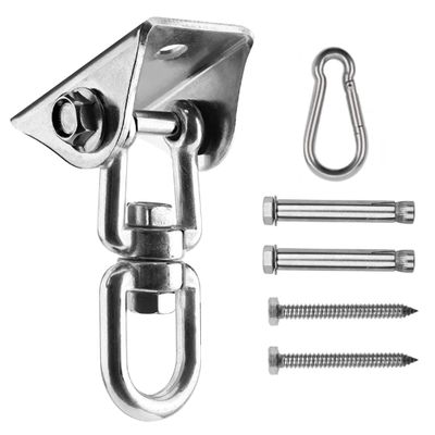 360Rotate Swing Hanger 1000 lb Capacity SUS304 Suspension Hooks with Bolt for Concrete Wooden Sets Playground Porch Indoor Outdoor Seat,Gym (1)
