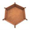 LILIYUAN Dice Tray Pu Leather Dice Trays, Folding Hexagon Dice Holder Tray for Dice Games view 1