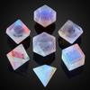 UDIXI Prism Glass Dice Set, 7PCS Frosted Rainbow Glass Dice for RPG Tabletop Games (Sandblasted Prism) view 2