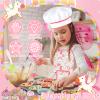 KAEGREEL Kids Baking Chef Set with Unicorn Apron and Mitt, 26pcs Kid Cooking Set with Chef Hat Spoons Whisk, Chef Dress Up Role Play Gifts for Girls Boys Aged 3 4 5 6 7 8 view 2