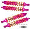 4PCS All Aluminum Front Rear RC Shocks Upgrade Parts for 1/10 Slash 4x4 Rustler 4X4 Stampede 4X4 Hoss 4X4, ARRCat Big Bore RC Shock Absorber Hops up,Replace 5862,Rose/Pink view 1