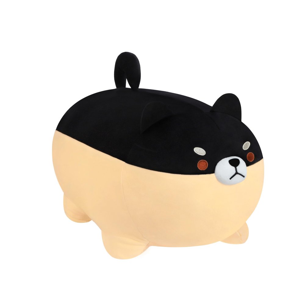 AFAN Shiba Inu Stuffed Animal Plush Kawaii Corgi Dog Plush Pillows Cute Soft Dog Toy Plushies Gifts for Boys Girls Kids (Black, 15.7 Inch)