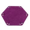 LILIYUAN Dice Tray Pu Leather Dice Trays, Folding Hexagon Dice Holder Tray for Dice Games view 3