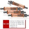 4PCS Full Aluminum Front Rear Shocks Upgrade Parts for 1/10 Big Rock/Senton 550/Granite 550/ Vorteks 550 4X4, 1/10 Typhon 4X4 RC Truck,Big Bore Hops Up RC Shocks(Gray) view 2