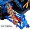 4PCS Full Aluminum Front Rear Shocks Upgrade Parts for 1/10 Big Rock/Senton 550/Granite 550/ Vorteks 550 4X4, 1/10 Typhon 4X4 RC Truck,Big Bore Hops Up RC Shocks(Gray) view 3