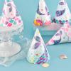 WERNNSAI Mermaid Party Hats (12 Pcs) - Colorful Coated Paper Headwear with Elastic Closure for Girls Kids Princess Dress up Theme Party Decorations, 4.7" x 6.7" view 4