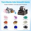KomeStone Rock Tumbler Kit, K1 Professional Large 2.5LB Capacity Edition - Memory Function, Digital Timer & Variable Speeds: Includes All Accessories, Rock Polisher Gift for Adults & Kids view 2