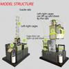 ND 1:20 Zoomlion Construction Elevator Model Hoist Replica Green Grey Cage can Lift Up Down Door Open Collection Toys Gift view 3