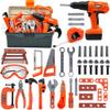HYRENEE Kids Tool Set  48 Piece Toddler Tool Set with Electronic Toy Drill& Tool Box,Pretend Play Kids Toys,Construction Kits Toys for Kids Ages 3 4 5 Years Old, Toddler Boy view 1