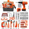 HYRENEE Kids Tool Set  48 Piece Toddler Tool Set with Electronic Toy Drill& Tool Box,Pretend Play Kids Toys,Construction Kits Toys for Kids Ages 3 4 5 Years Old, Toddler Boy view 3