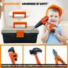 HYRENEE Kids Tool Set  48 Piece Toddler Tool Set with Electronic Toy Drill& Tool Box,Pretend Play Kids Toys,Construction Kits Toys for Kids Ages 3 4 5 Years Old, Toddler Boy view 4
